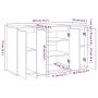 Weißes Sperrholz-Sideboard 120x41x75 cm von vidaXL, Sideboards - Ref: Foro24-809602, Preis: 138,90 €, Rabatt: %