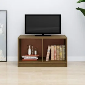Solid pine wood TV stand in honey brown color, measuring 70x33x42 cm. by vidaXL, TV Furniture - Ref: Foro24-809945, Price: 32...