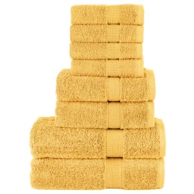 Juego de toallas premium SOLUND 8 unidades dorado