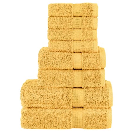Juego de toallas premium SOLUND 8 unidades dorado 600 gsm | Foro24.es | Tu tienda online para hogar, jardín y más Foro24.es