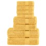 Juego de toallas premium SOLUND 8 unidades dorado 600 gsm | Foro24.es | Tu tienda online para hogar, jardín y más Foro24.es