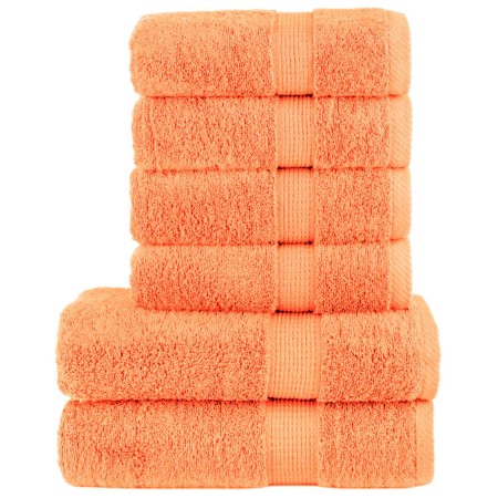 Juego de toallas premium SOLUND 6 unidades naranja 600 gsm | Foro24.es | Tu tienda online para hogar, jardín y más Foro24.es