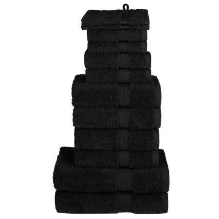 Juego de toallas premium SOLUND 12 unidades negro 600 gsm by , Towels - Ref: Foro24-137582, Price: 67,52 €, Discount: %