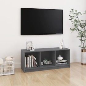 TV-Schrank aus massivem, grauem Kiefernholz, 104 x 33 x 41 cm von vidaXL, TV-Möbel - Ref: Foro24-809962, Preis: 52,59 €, Raba...