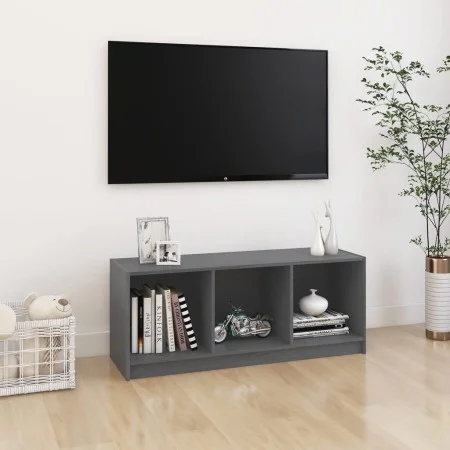TV-Schrank aus massivem, grauem Kiefernholz, 104 x 33 x 41 cm von vidaXL, TV-Möbel - Ref: Foro24-809962, Preis: 52,02 €, Raba...