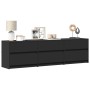 Mueble de TV con LED madera de ingeniería negro 180x34x50 cm von , TV-Möbel - Ref: Foro24-3307927, Preis: 188,18 €, Rabatt: %