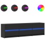 Mueble de TV con LED madera de ingeniería negro 180x34x50 cm von , TV-Möbel - Ref: Foro24-3307927, Preis: 188,18 €, Rabatt: %