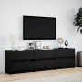 Mueble de TV con LED madera de ingeniería negro 180x34x50 cm von , TV-Möbel - Ref: Foro24-3307927, Preis: 188,18 €, Rabatt: %