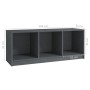 TV-Schrank aus massivem, grauem Kiefernholz, 104 x 33 x 41 cm von vidaXL, TV-Möbel - Ref: Foro24-809962, Preis: 52,59 €, Raba...