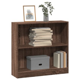 Estantería de madera de ingeniería marrón roble 80x24x76 cm de , Librerías y estanterías - Ref: Foro24-857832, Precio: 41,93 ...