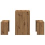 Mesa y bancos de comedor 3 pzas madera ingeniería roble atisian von , Möbelsets für Küchen und Esszimmer - Ref: Foro24-855539...