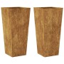 Jardineras de jardín 2 uds 35x35x75 cm Acero oxidado von , Töpfe und Pflanzgefäße - Ref: Foro24-851093, Preis: 93,46 €, Rabat...
