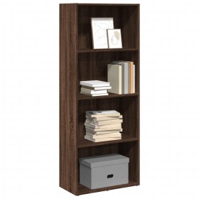Estantería de madera de ingeniería marrón roble 60x30x152 cm by , Bookcases and shelves - Ref: Foro24-857914, Price: 67,63 €,...