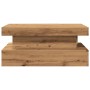 Mesa de centro con luces LED roble artisian 90x50x40 cm by , Coffee table - Ref: Foro24-857715, Price: 110,69 €, Discount: %