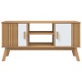 Mueble de TV OLDEN madera maciza pino blanco marrón 114x43x57cm de , Muebles TV - Ref: Foro24-358602, Precio: 121,07 €