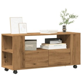 Mueble TV ruedas madera ingeniería roble artisan 102x34,5x43cm von , TV-Möbel - Ref: Foro24-855991, Preis: 101,19 €, Rabatt: %