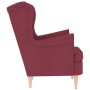 Sillón de tela rojo tinto 74x84x100 cm by , Armchairs - Ref: Foro24-4016898, Price: 229,14 €, Discount: %