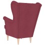Sillón de tela rojo tinto 74x84x100 cm by , Armchairs - Ref: Foro24-4016898, Price: 229,14 €, Discount: %