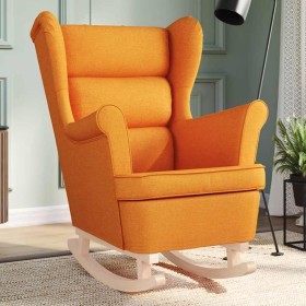 Comprar Silla mecedora de tela amarillo oscuro