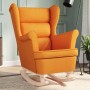 Silla mecedora de tela amarillo oscuro 74x90x102 cm by , Armchairs - Ref: Foro24-4016928, Price: 222,74 €, Discount: %