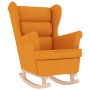 Silla mecedora de tela amarillo oscuro 74x90x102 cm by , Armchairs - Ref: Foro24-4016928, Price: 222,74 €, Discount: %