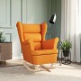 Silla mecedora de tela amarillo oscuro 74x90x102 cm by , Armchairs - Ref: Foro24-4016928, Price: 222,74 €, Discount: %