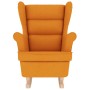 Silla mecedora de tela amarillo oscuro 74x90x102 cm by , Armchairs - Ref: Foro24-4016928, Price: 222,74 €, Discount: %