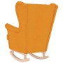 Silla mecedora de tela amarillo oscuro 74x90x102 cm by , Armchairs - Ref: Foro24-4016928, Price: 222,74 €, Discount: %