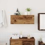 Mueble de pared baño madera ingeniería envejecida 80x25x30 cm
