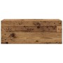Mueble de pared baño madera ingeniería envejecida 80x25x30 cm