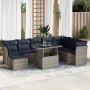 Set sofás jardín y cojines 9 pzas ratán sintético acacia gris von , Gartensets - Ref: Foro24-3326212, Preis: 699,38 €, Rabatt: %