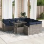 Set sofás jardín y cojines 9 pzas ratán sintético acacia gris von , Gartensets - Ref: Foro24-3326292, Preis: 719,19 €, Rabatt: %