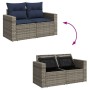 Set sofás jardín y cojines 9 pzas ratán sintético acacia gris von , Gartensets - Ref: Foro24-3326292, Preis: 719,19 €, Rabatt: %