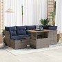 Set sofás jardín y cojines 7 pzas ratán sintético acacia negro von , Gartensets - Ref: Foro24-3327978, Preis: 548,82 €, Rabat...