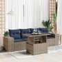 Set sofás jardín y cojines 5 pzas ratán sintético acacia gris by , Garden sets - Ref: Foro24-3326722, Price: 423,45 €, Discou...