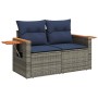 Set sofás jardín y cojines 7 pzas ratán sintético acacia negro by , Garden sets - Ref: Foro24-3328139, Price: 550,79 €, Disco...