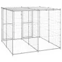 Outdoor steel dog kennel with a roof, 4.84 m² by vidaXL, Dog kennels and fences - Ref: Foro24-3082271, Price: 361,34 €, Disco...