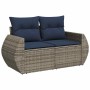 Set sofás jardín y cojines 9 pzas ratán sintético acacia gris by , Garden sets - Ref: Foro24-3326612, Price: 744,62 €, Discou...