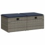 Set sofás jardín y cojines 2 pzas ratán sintético acacia gris by , Garden sets - Ref: Foro24-3328674, Price: 118,89 €, Discou...