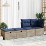 Set sofás jardín y cojines 2 pzas ratán sintético acacia gris by , Garden sets - Ref: Foro24-3328674, Price: 118,89 €, Discou...
