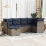 Set de muebles de jardín 6 pzas y cojines ratán sintético gris von , Gartensets - Ref: Foro24-3325287, Preis: 471,92 €, Rabat...