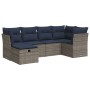Set de muebles de jardín 6 pzas y cojines ratán sintético gris von , Gartensets - Ref: Foro24-3325287, Preis: 471,92 €, Rabat...
