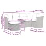 Set de muebles de jardín 6 pzas y cojines ratán sintético gris von , Gartensets - Ref: Foro24-3325287, Preis: 471,92 €, Rabat...