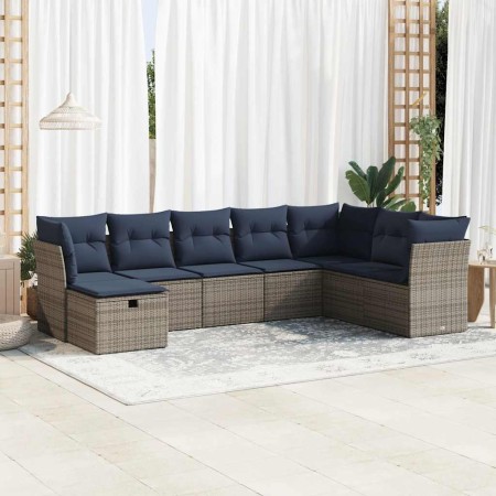 Set de sofás de jardín y cojines 8 piezas ratán sintético gris von , Gartensets - Ref: Foro24-3325337, Preis: 609,48 €, Rabat...