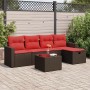 Set sofás de jardín 6 piezas y cojines ratán sintético marrón by , Garden sets - Ref: Foro24-3325380, Price: 404,13 €, Discou...