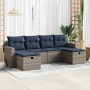 Set de muebles de jardín 6 pzas y cojines ratán sintético gris by , Garden sets - Ref: Foro24-3325427, Price: 415,54 €, Disco...