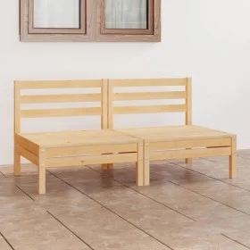 2-Sitzer-Gartensofa aus massivem Kiefernholz von vidaXL, Outdoor-Sofas - Ref: Foro24-3082372, Preis: 87,40 €, Rabatt: %
