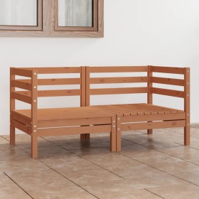 2-Sitzer-Gartensofa aus massivem honigbraunem Kiefernholz von vidaXL, Outdoor-Sofas - Ref: Foro24-3082390, Preis: 125,82 €, R...