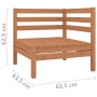 2 seater garden sofa solid honey brown pine wood by vidaXL, Outdoor sofas - Ref: Foro24-3082390, Price: 125,82 €, Discount: %