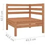 2-Sitzer-Gartensofa aus massivem honigbraunem Kiefernholz von vidaXL, Outdoor-Sofas - Ref: Foro24-3082390, Preis: 124,12 €, R...